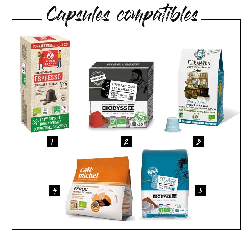 café capsules compatibles